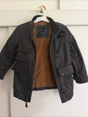 GAP Boys Dark Brown Field Jacket with Tan Lining